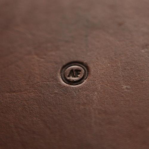 leather carrier, initials, embossing, leather product